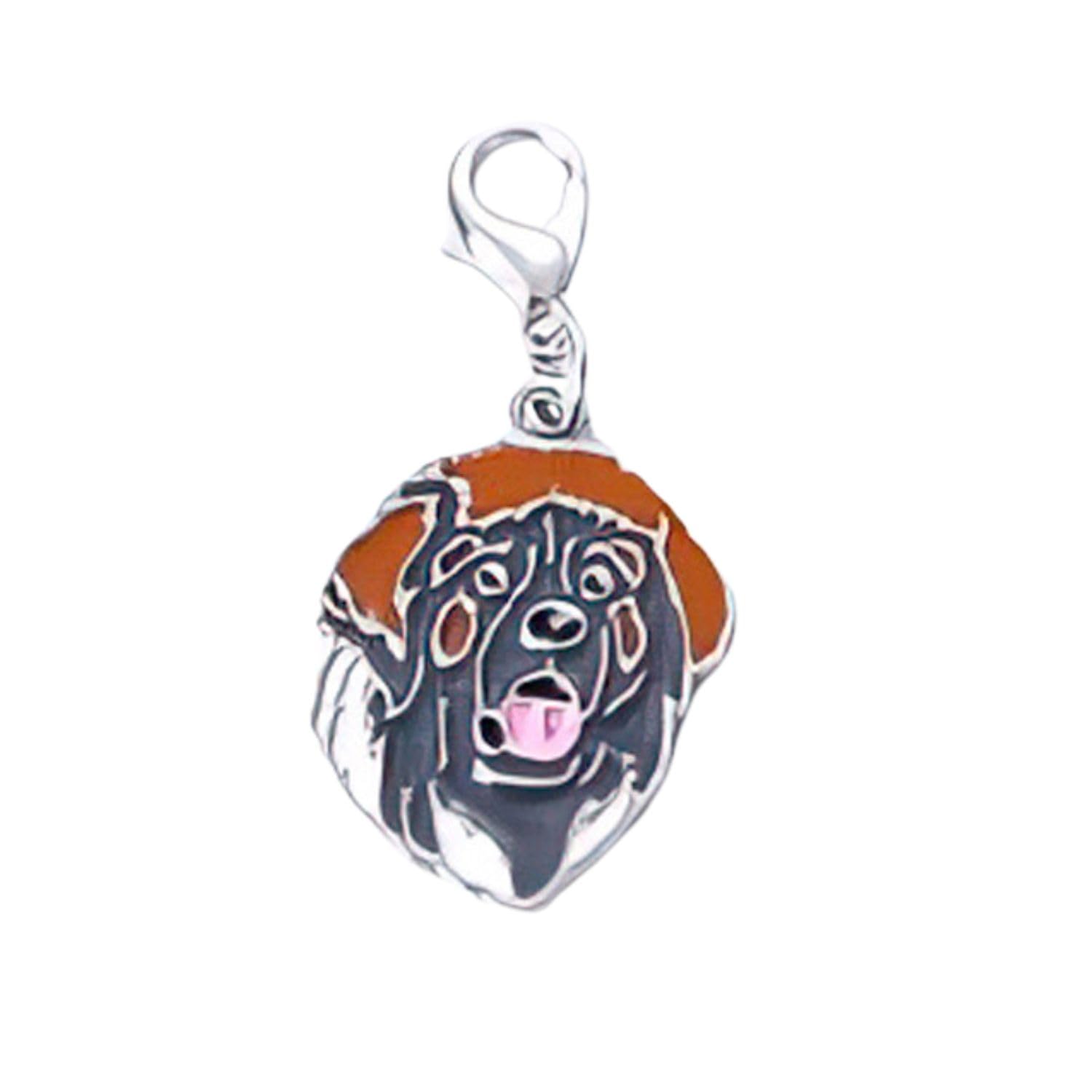 Blue Dream Island Dog ID Tags Pendant,Cute Mini Dog Keychain DIY Dog Collar Ornaments Keyring Dog Lovery Gift_Leonberger