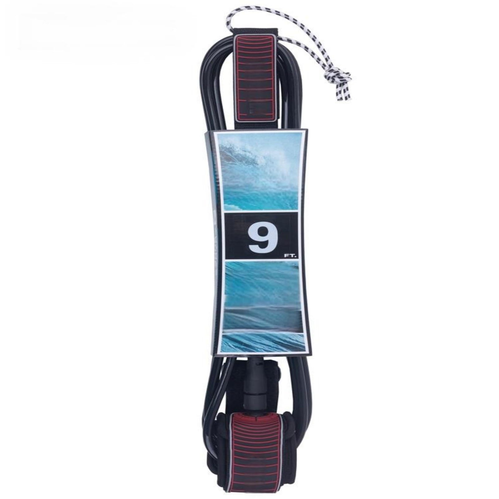 Leash da 9 Piedi for tavola Surf, Longboard e Skateboard Acquatico, Corda for i arrotolata con Cordino in Poliuretano Pinne e Accessori da Surf