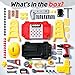 Toy Choi's Kids Tool Set, 83 Pieces Construction Kids Tool Bench Playset, Toddler Tool Bench with Play Helmet, Realistic Electric Drill, STEM Educational Toy for Boys & Girls Aged 3-8