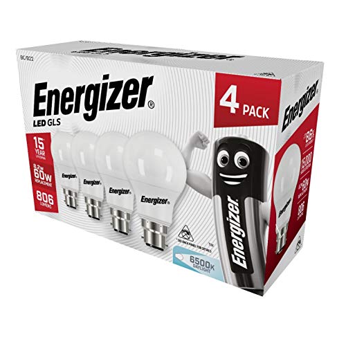 Energizer LED Bulb Pack, B22, 60W, Daylight
