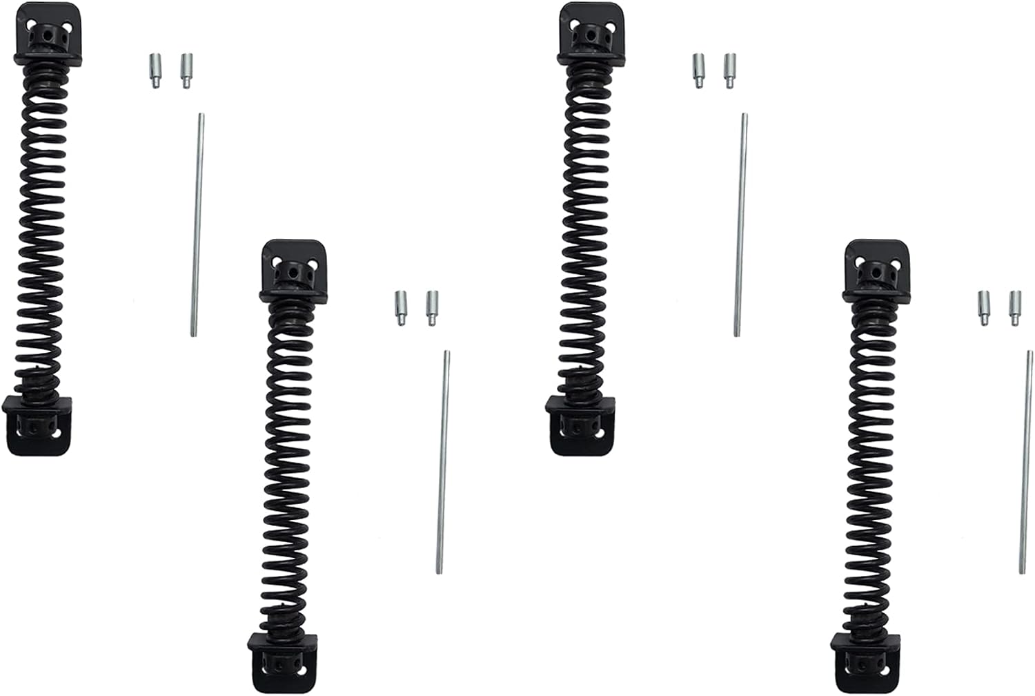 Adonai Hardware Tyrannus Antique Wrought Iron Self Closing Adjustable Gate Spring Closure (Black Powder Coated) for Wooden Vinyl Barn Door Close, Fences, Latch, Indoor, Outdoors, Farmhouse