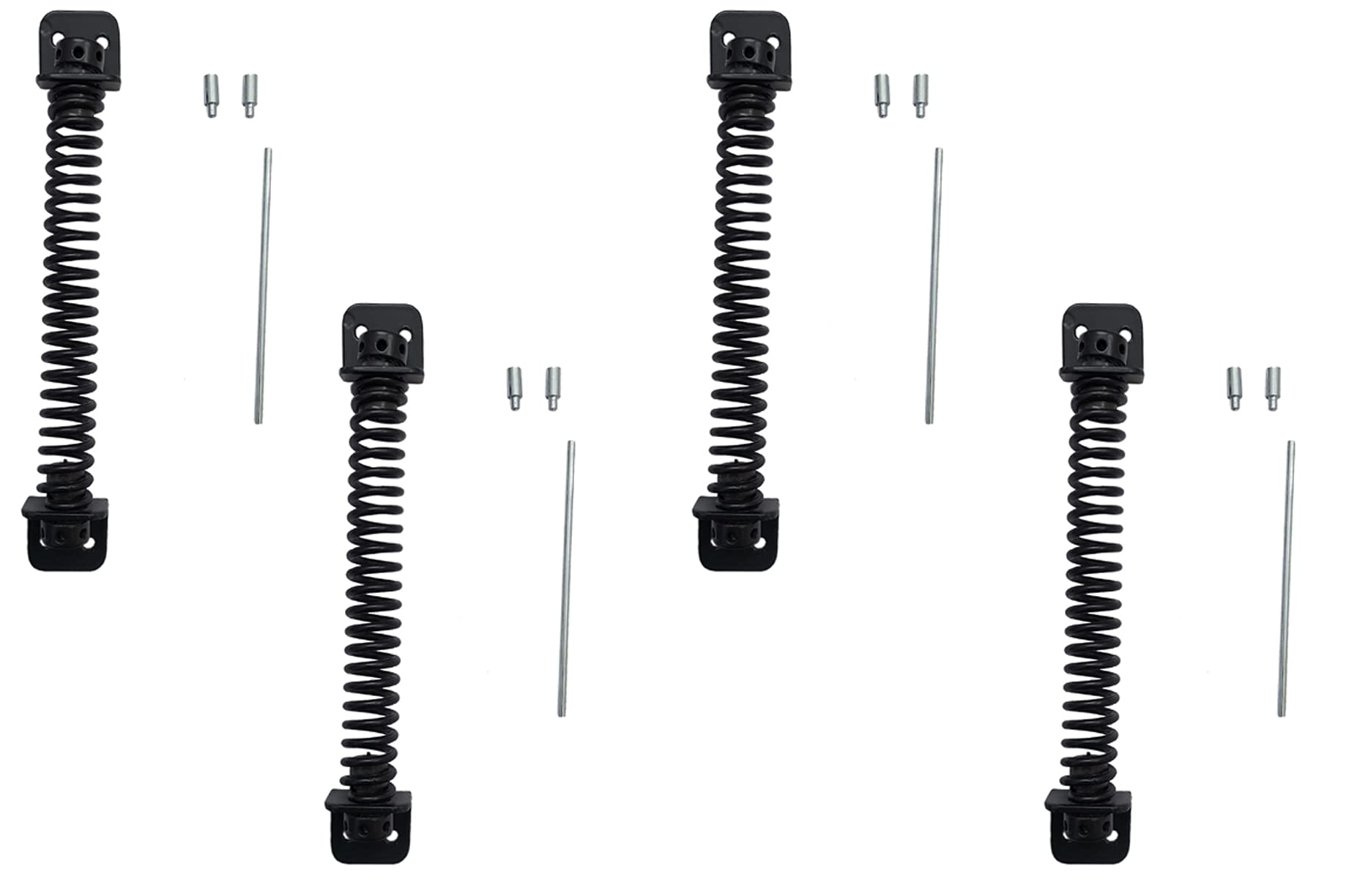 Adonai Hardware "Tyrannus Iron Gate Spring (8.4 Inch x 4 Pack, Black Powder Coated)