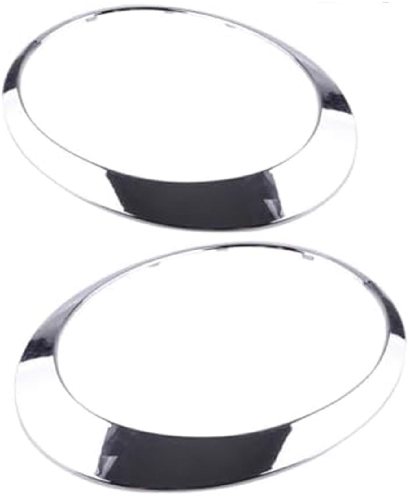 2 pezzi cromati fari anelli di rivestimento sinistra destra, per Mini, per Cooper R55 R56 R57 R58 R59 2007-2013 sostituzione diretta Anello di rivestimento del faro