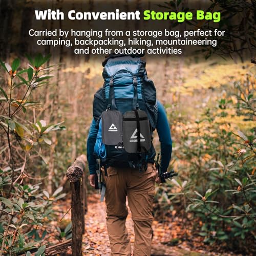 Image of Camping Hammock with Mosquito Net and Rain Fly Tarp - 2 Person Hammock Tent, Portable Parachute Nylon Hammock for Outdoor, Hiking, Backpacking, Backyard, Travel (Hold Up to 500lbs) - Black