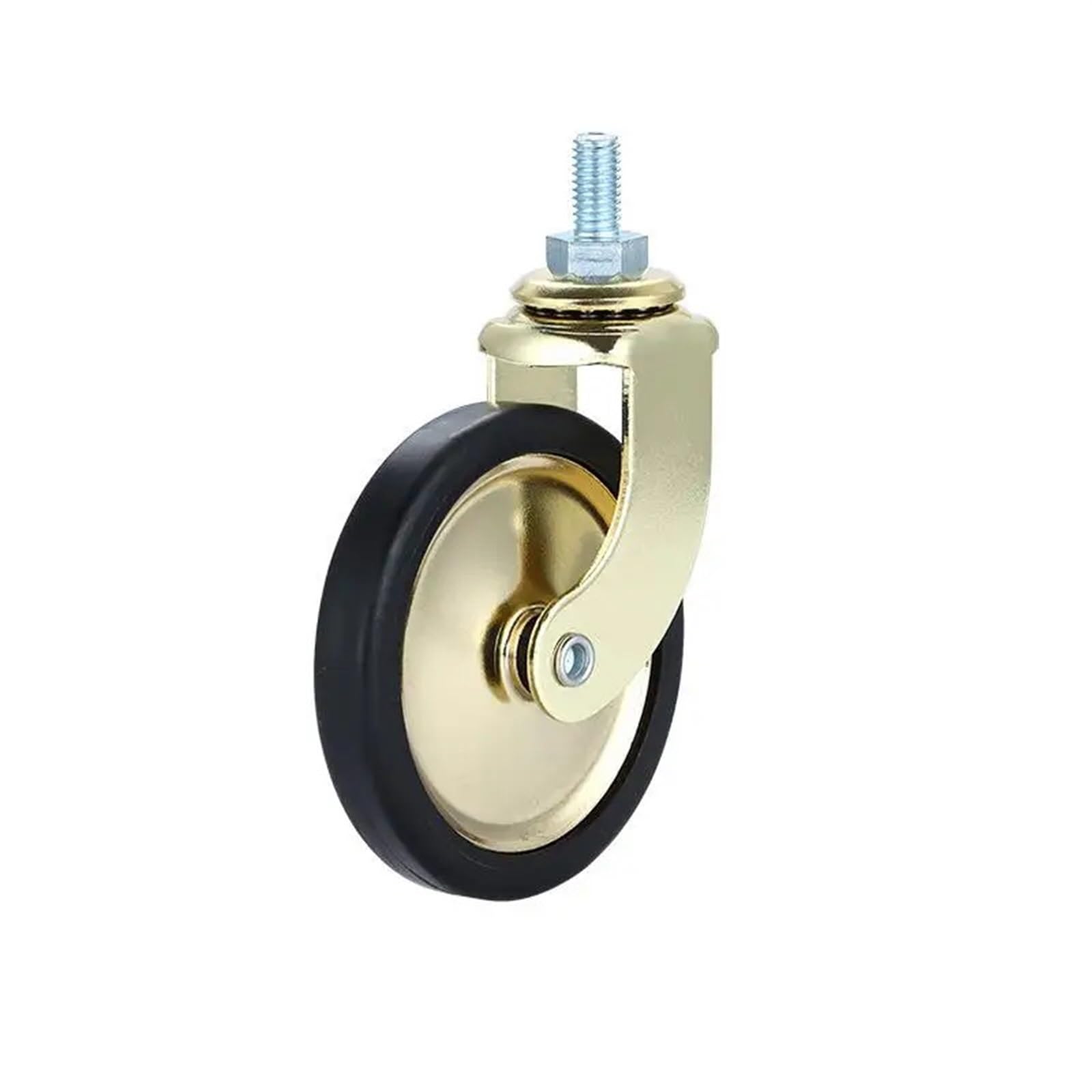 Möbelrollen mit Bremse, 7,6 cm, PP-Rad, leises Rollen, robuste Ersatzrollen für einfache Mobilität und Stabilität, 4 Stück (M8-Bremse)