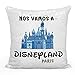 AR Regalos Cojín de Lentejuelas Nos Vamos a Disneyland Paris - Azul