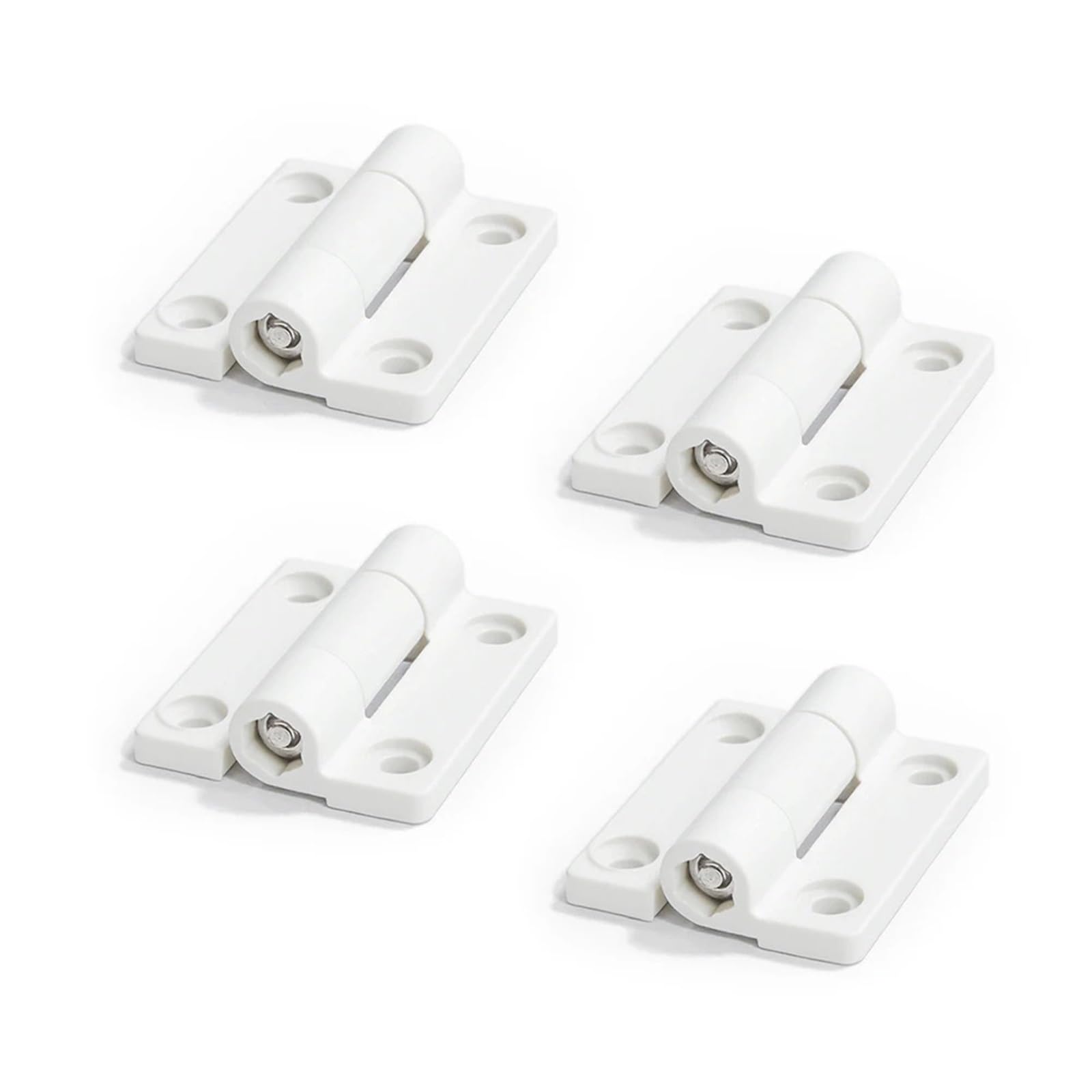 Charnière nylon réglable et anti-corrosion pour porte de placard blanche 4 pièces