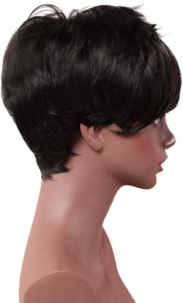 Fleurapance Short Super Natural Women's Bob style Bobo Head Ladies' Black Blonde Heat Resistant Fashion Charming Straight Curls Curly Wavy Wave Synthetic As Real Human Hair Wigs