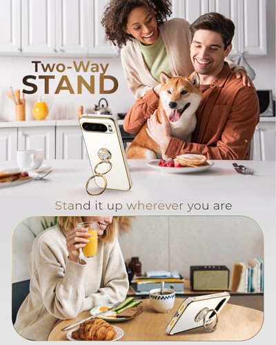 Coque Google Pixel 10 de protection luxueuse blanche style chic cœur - 6