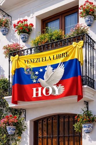 Bandera de Venezuela 70x100 cm | Símbolo de Libertad y Esperanza | 100% Poliéster Resistente para Balcón (70X100 CM)