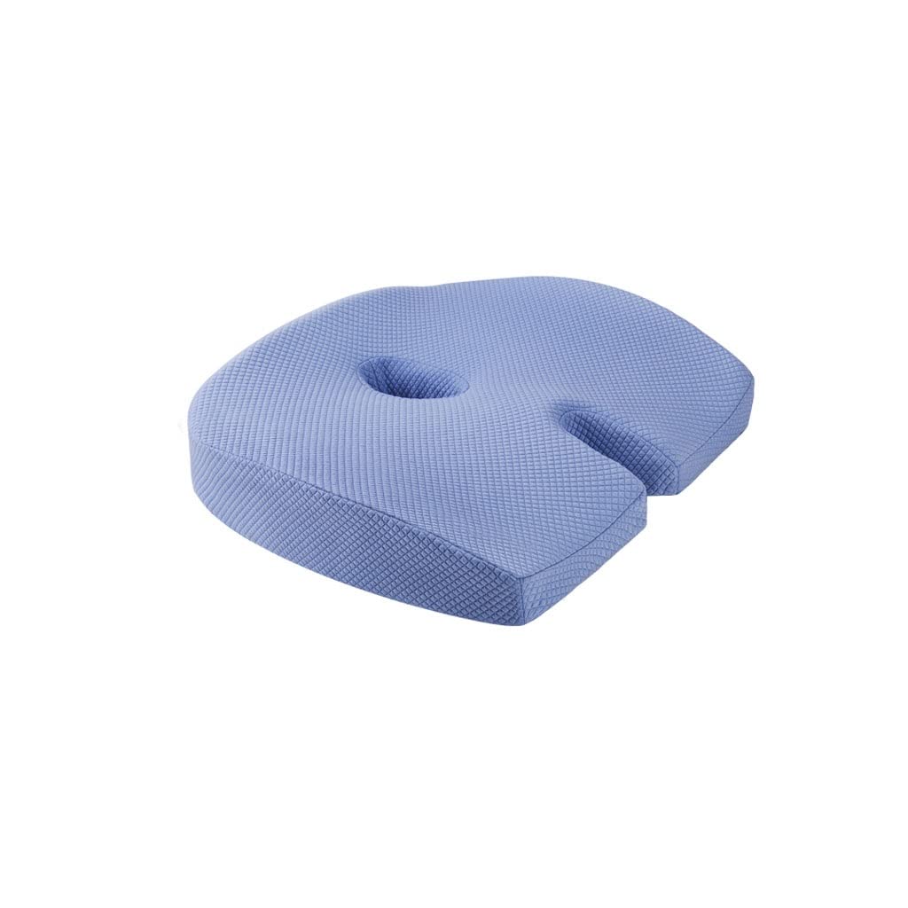 Coussin de chaise en mousse à mémoire de forme bleu déhoussable - 3