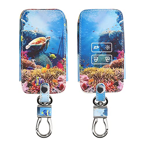 kwmobile Autoschlüssel Hülle kompatibel mit Renault 4-Tasten Smartkey Autoschlüssel (nur Keyless Go) - Kunstleder Schutzhülle Schlüsselhülle Cover