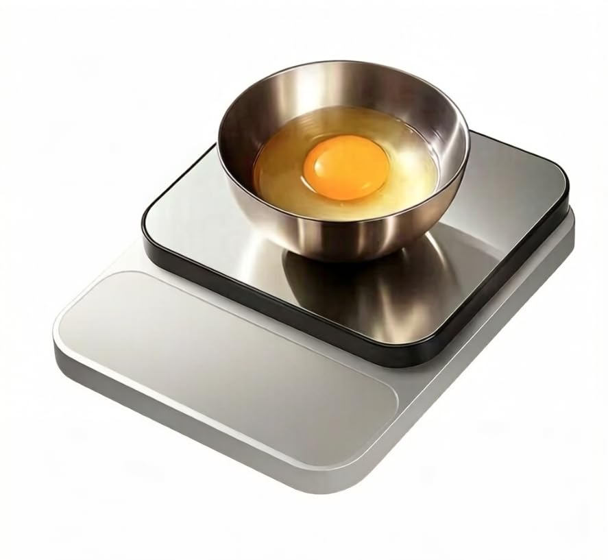 Digital Kitchen Scale, Coffee Food Scale with 0.1g High Precision, 5kg/11lb Multifunction Cooking Scale with Stainless Steel Top, Tare Function, Battery Powered for Baking and Cooking (10kg)