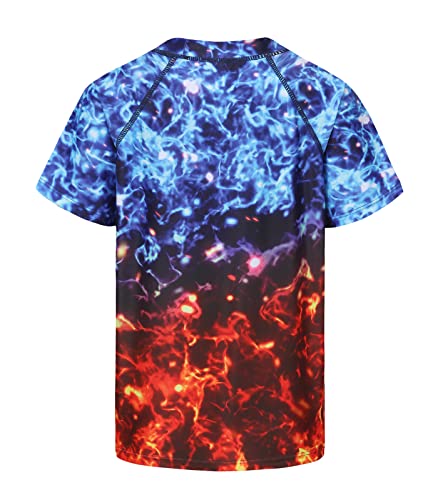 Image of HowJoJo Boys Short Sleeve Rash Guard Shirts Swim Shirt UPF 50+