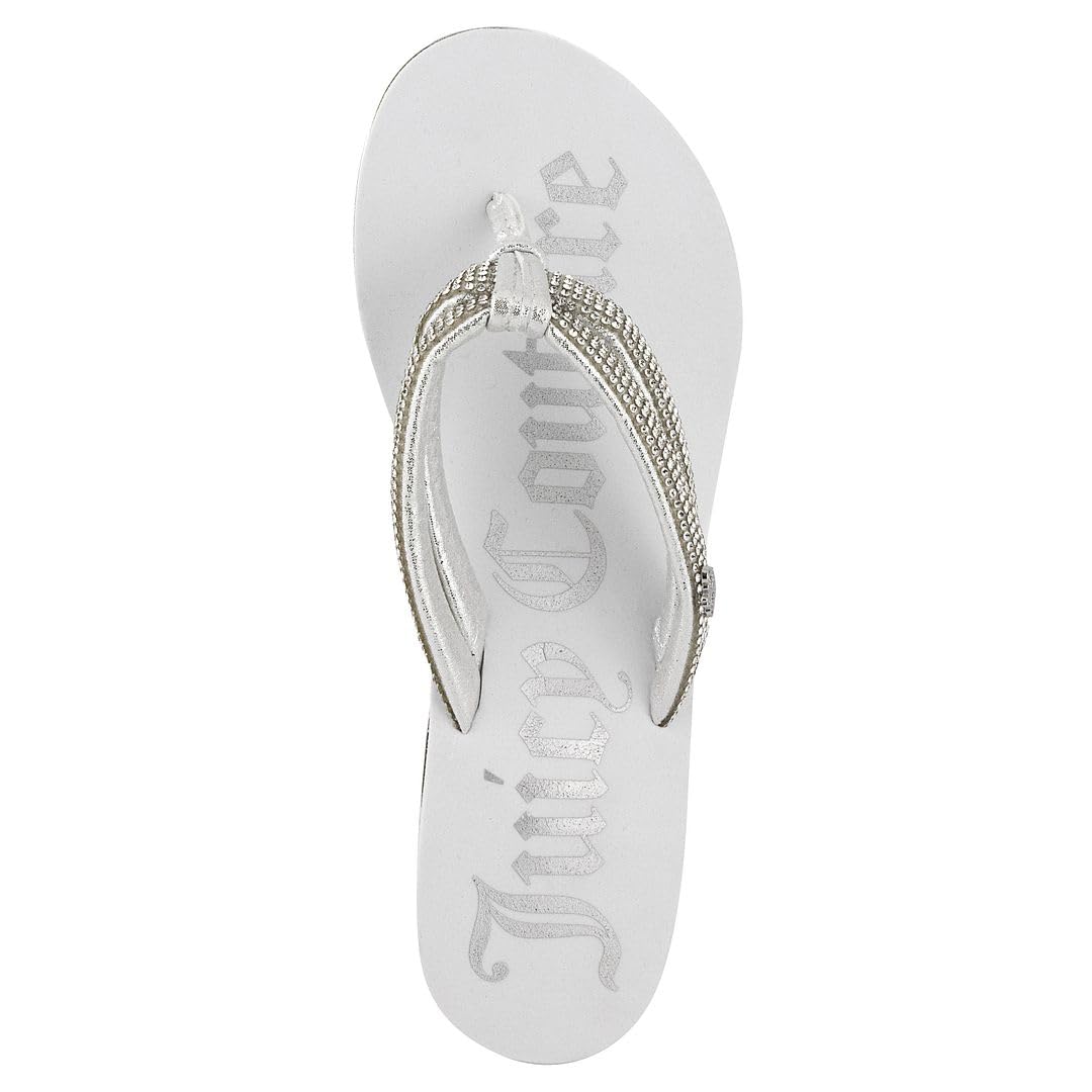 Juicy Couture Sandalias de plataforma de cuña: sandalias de playa suaves de alta moda, estilo tanga