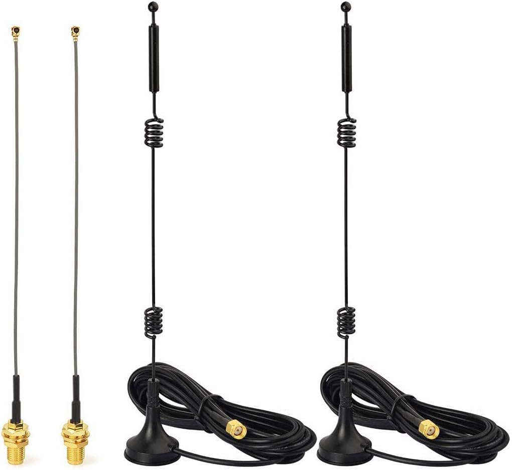 Bingfu WiFi Antenna RP-SMA Male WiFi Aerial 2.4/5.8 GHz 9dBi Magnetic Base 15cm RP-SMA Female Pigtail Cable Compatible with Intel Fenvi Wireless Mini PCI Express PCIE Network Card Adapter