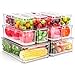Amazon.com: Jiazonsong 14 Pack Fridge Organizer, Stackable BPA-Free ...
