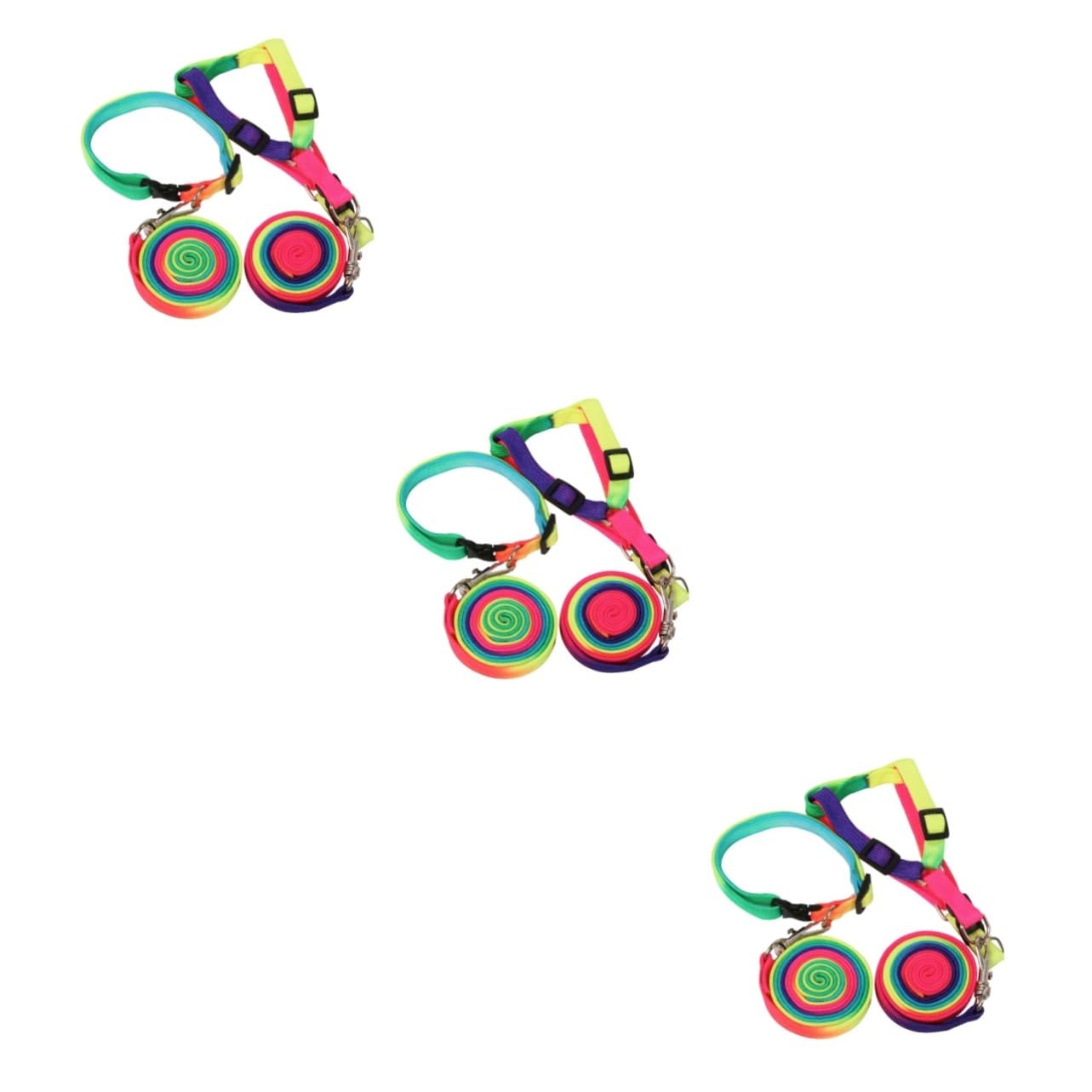 Laisse nylon colorée pour chiens de petite taille lot collier traction accessoires extérieur