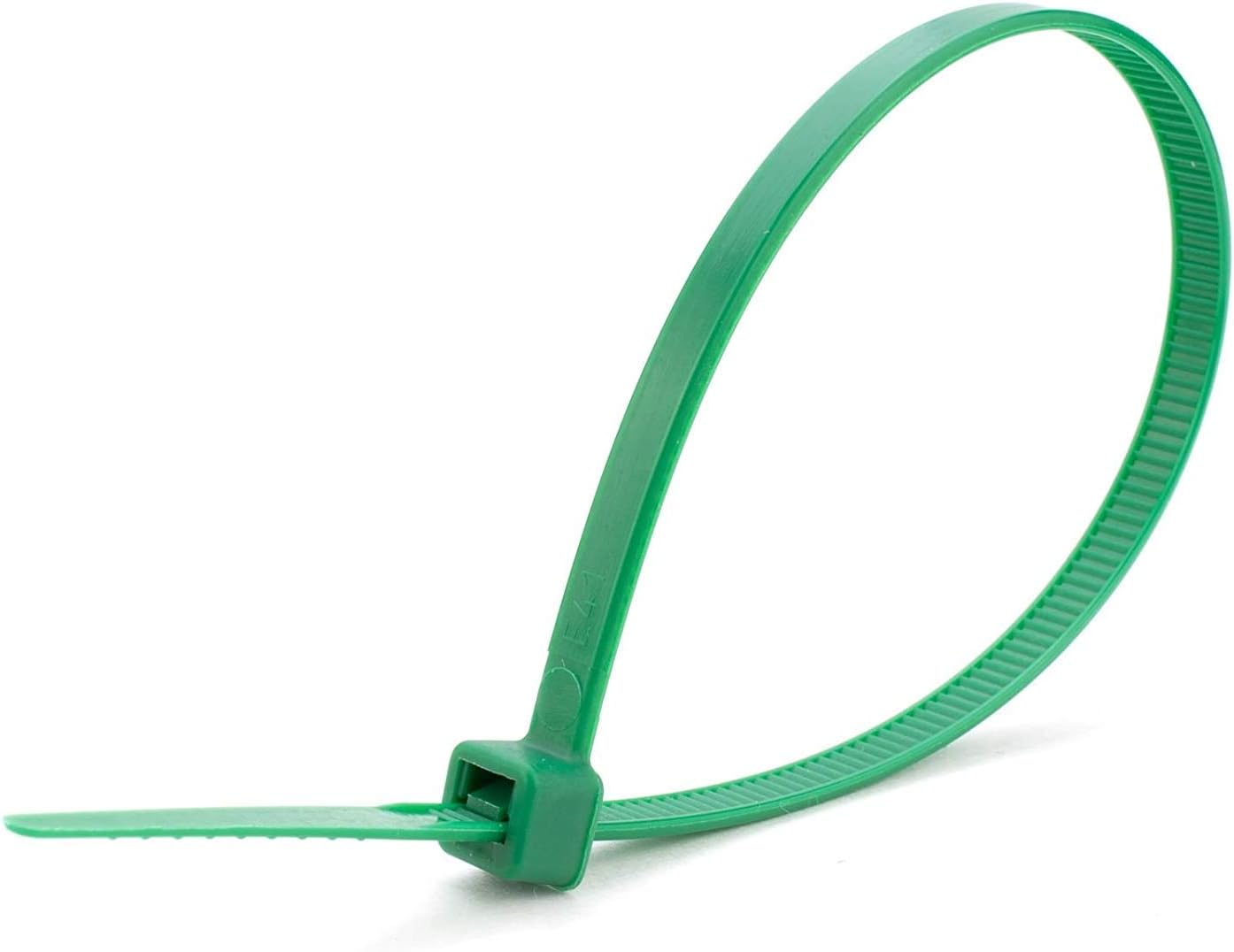 Small Green Cable Ties, 100mm x 2.5mm, Pack of 100, 4" Premium Nylon Zip Ties, Plastic Tie Wraps- Self Locking, Small Nylon Zip Ties, Secure Self-Locking Mechanism, for Home, Garden, Office and DIY