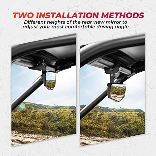 Kemimoto B0106-06101BK Utv Center Mirror, Kemimoto Rear View Mirror Clear View thumb #3