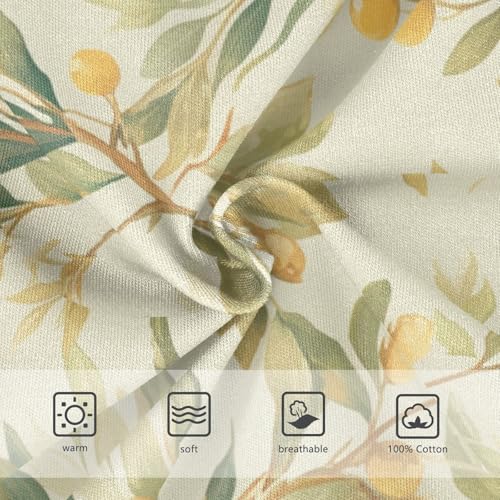 KLL Green Branch Olive Seamless Pattern Little Boys Comfort Underwear Cute Children Panties3