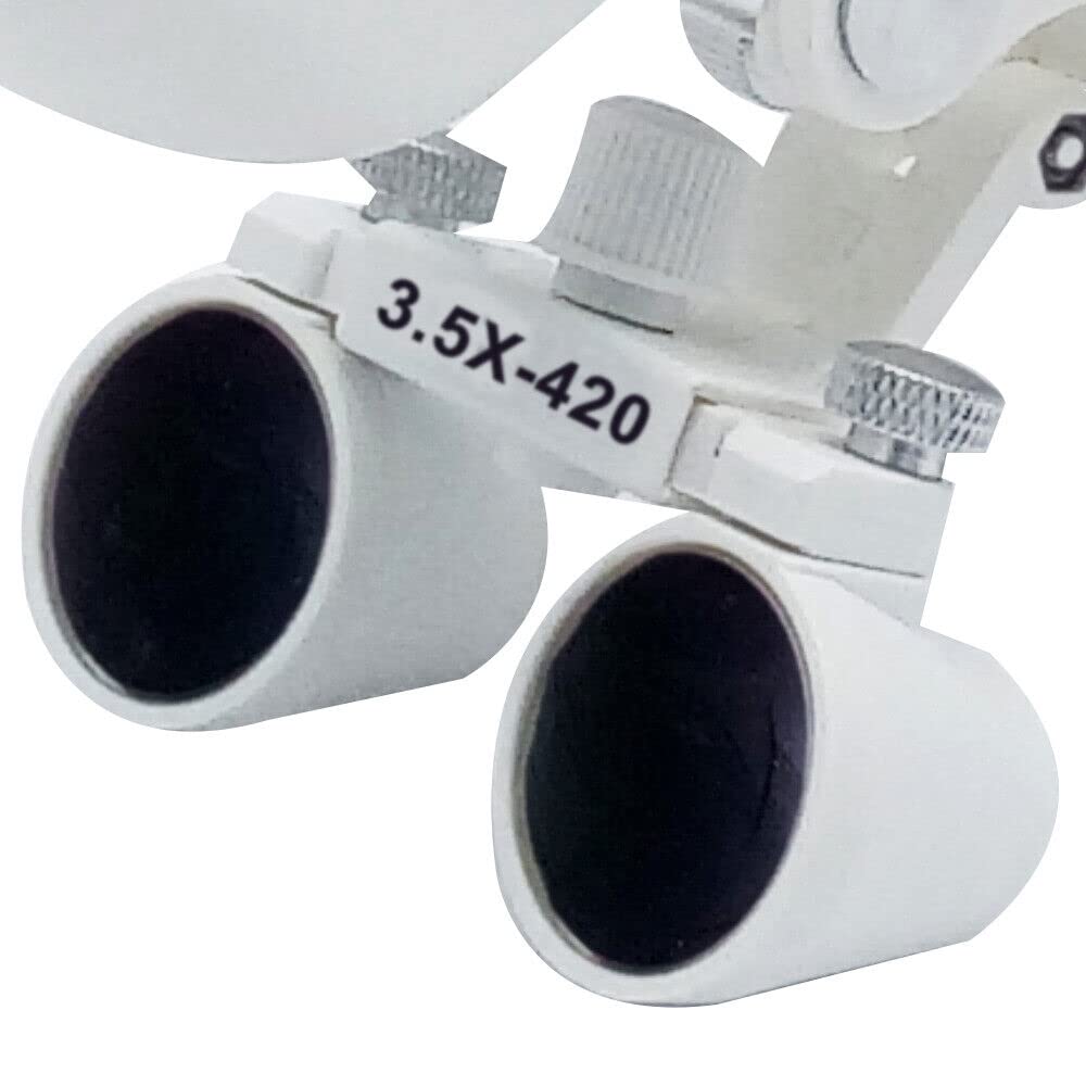 Loupes chirurgicales à LED médicales - 3,5 x 420 mm - 65000 lux