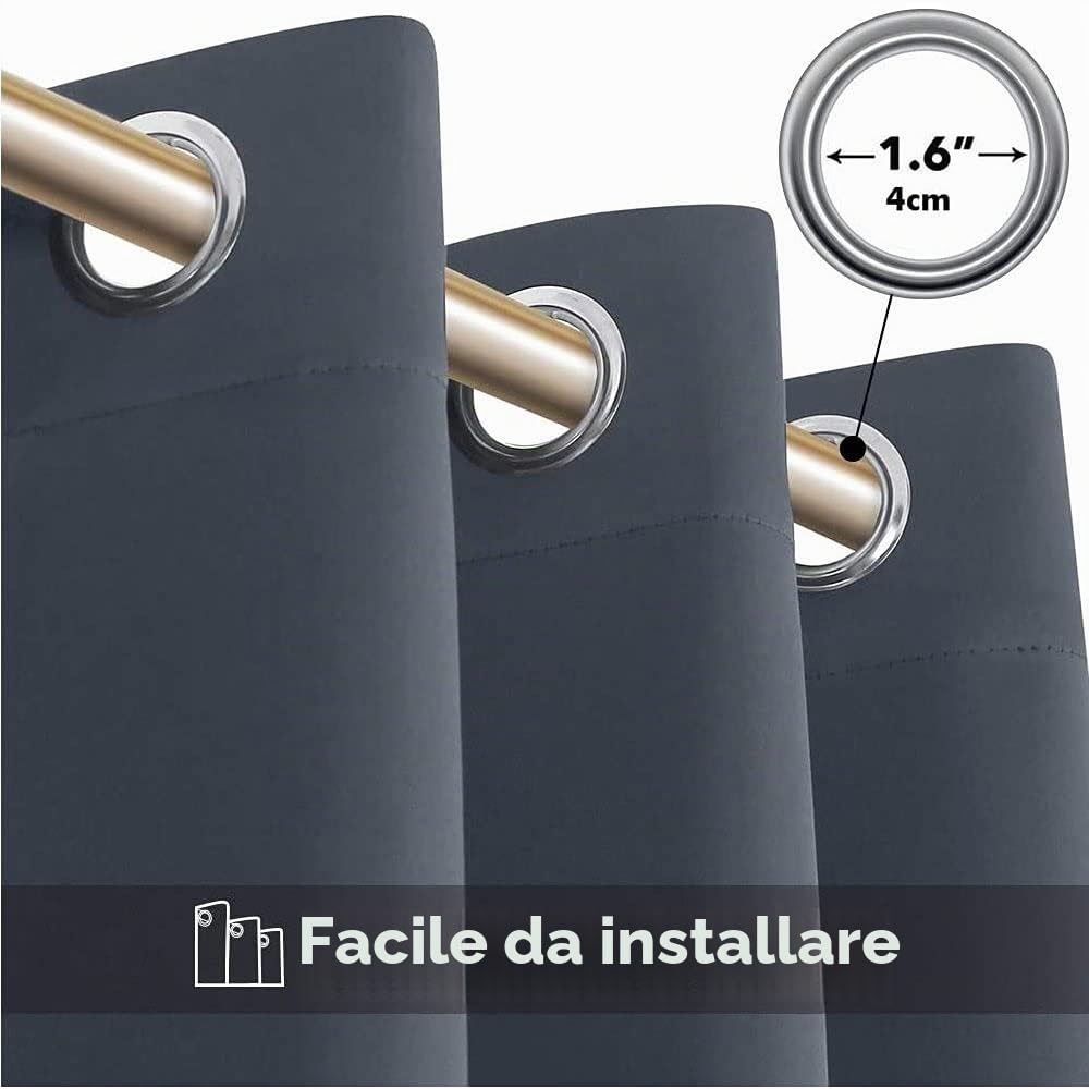Tende Oscuranti Per Interni 2 Pezzi Per Cameretta Bambini Con Occhielli, 3D Digitale Stampa Arte Del Fumo Astratta Tende Oscuranti Termiche Isolanti Per Soggiorno Moderne 280X260cm
