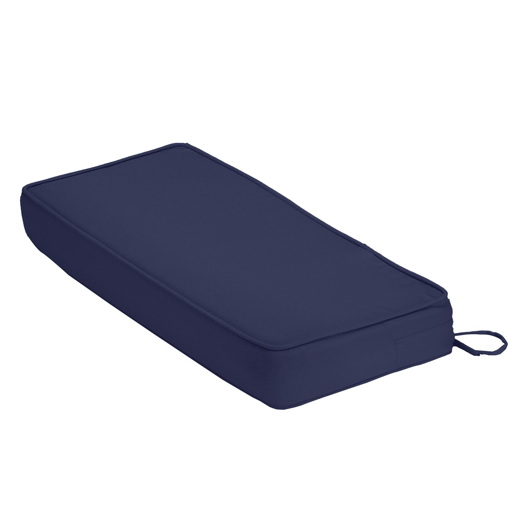 Outdoor Bench Cushion 59"x18"x3" Waterproof Patio Furniture Cushions, Garden Sofa Settee Couch Swing Pads with Hidden Zipper and Straps, Navy Blue ( set of 2 ) 