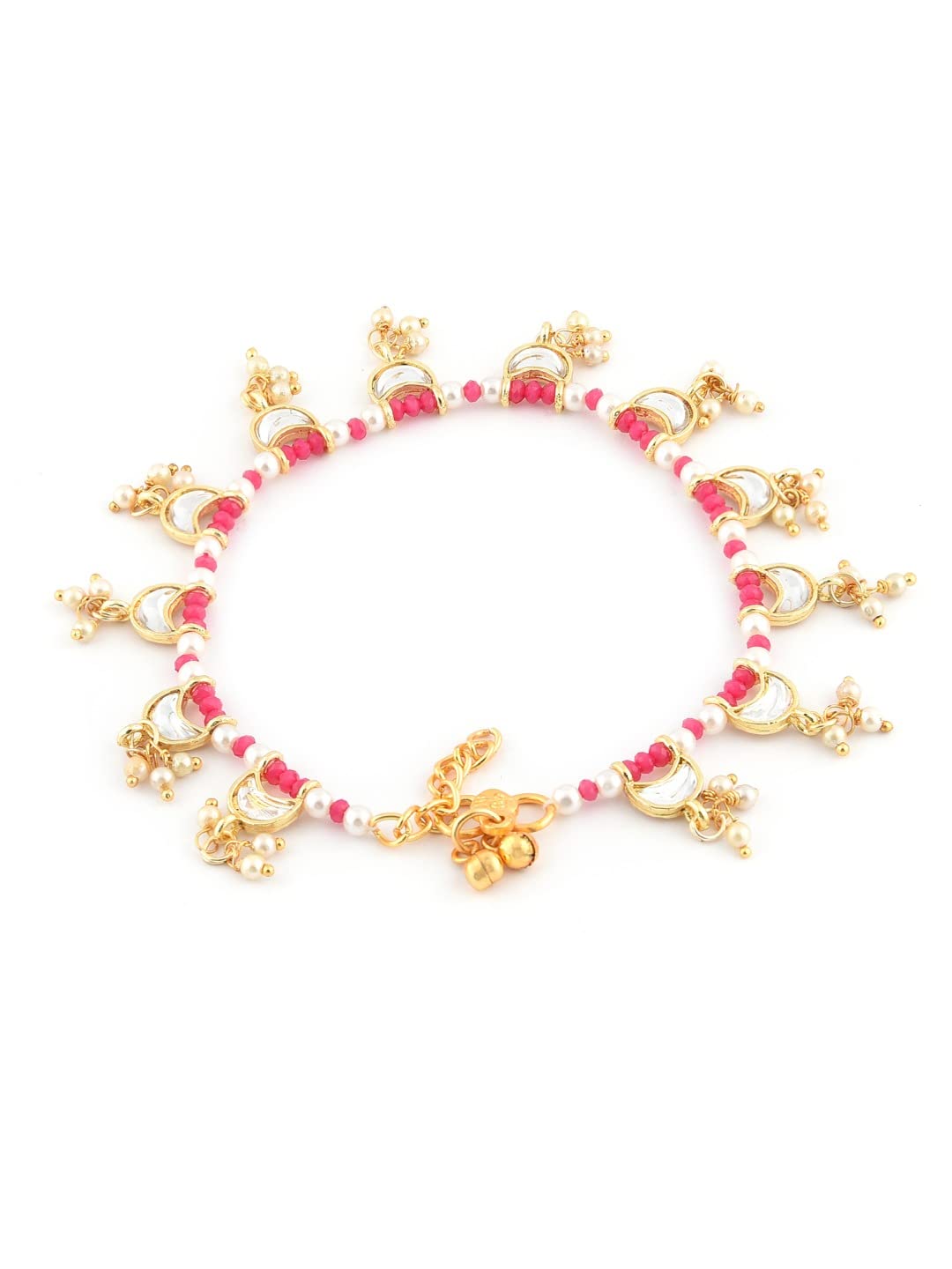Kundan Drop Anklets for Women-ZPFK11553
