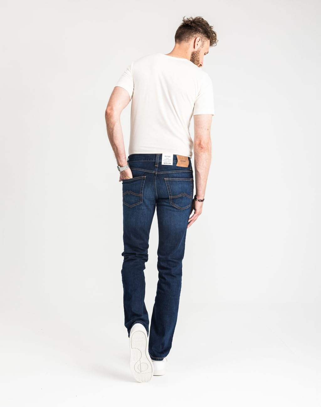MUSTANG Jeans Herren Tramper Tapered Slim Fit Denim Blue - Hosen Herren - Jeanshosen für Männer - 1015352 5000 982 (Blau)