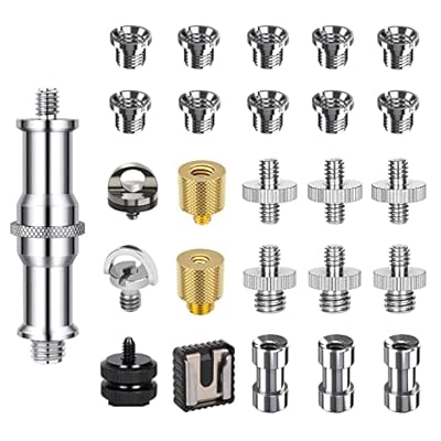 Homeet 26 Tornillo de Cámara Adaptador Rosca Tripode Convertidor 1/4" y 3/8" Adaptador Rosca, Tuerca para Soporte/micrófono y etc | Ya disponible en tu tienda friki favorita! En mundofriki.es!