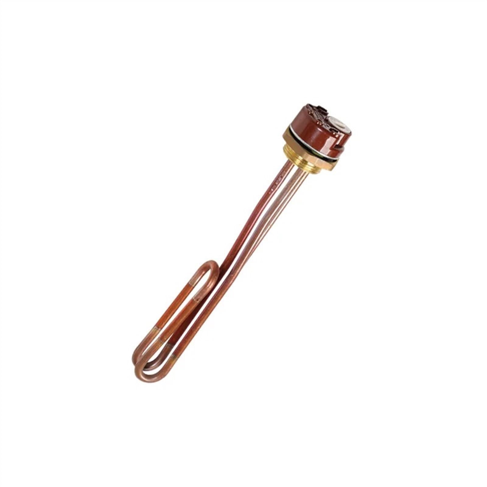 Calefacción Resistencia al calentamiento de cobre de 220V y 3kW, Elemento calentador de agua de inmersión tipo plegable hacia atrás DN32 con termostato