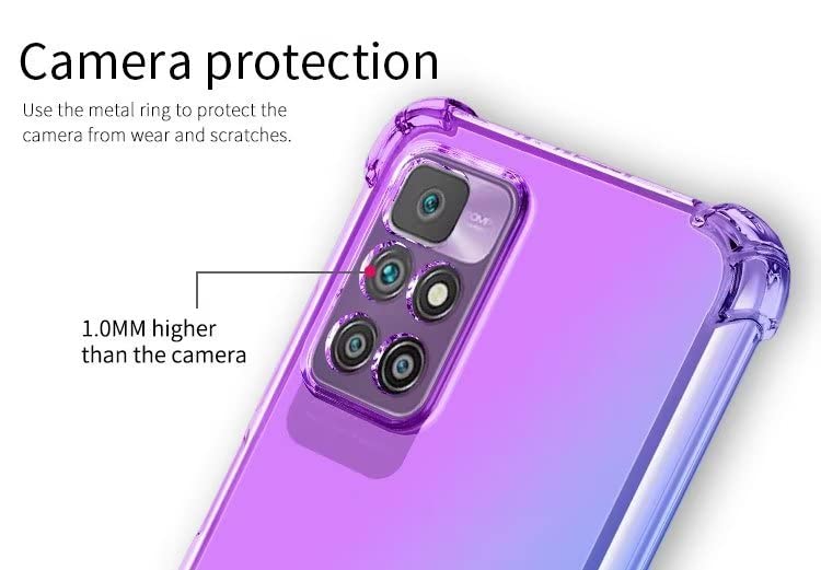 Custodia HONLEN Per Redmi 10 E Redmi 10 2022: Copertina Silicone TPU Sfumata Trasparente Con Angoli Rinforzati - 6