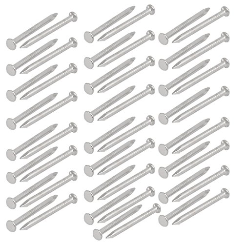 Aexit 2mm Dia Fastener 25mm Length Carbon Steel Round Head Siding Wall Cement Nail 50pcs Model:57as75qo378