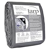 Kotap 12-ft x 12-ft Heavy-Duty 14 by 14 Cross Weave UV Blocking 10-mil Silver Poly Tarp, Item: TRS-1212