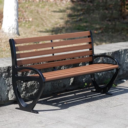 YGER JZGB Bancos para Exterior, Banco con Respaldo, Estructura de Hierro Fundido Resistente a la Corrosión, Capacidad de 500 kg, para Patio, Balcón, Terraza y Jardín(150x46x77cm/59x18x30in)