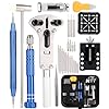LEAZZLE Kit de Herramientas Relojero, 147PCS kit relojero, Herramientas Relojero Profesional para Cambiar la Pila Del Reloj y Quitar la Correa, Kit Reparación Relojes Incluye Abridor de Tapas Traseras