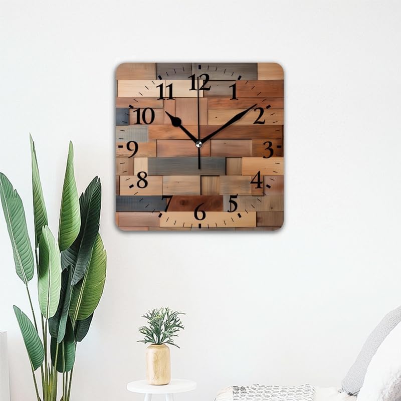 Miniatura 6 de Relojes de pared de cuarzo, silenciosos, funcionan con pilas, modernos relojes de pared decorativos para el hogar, dormitorio, pared hechos de