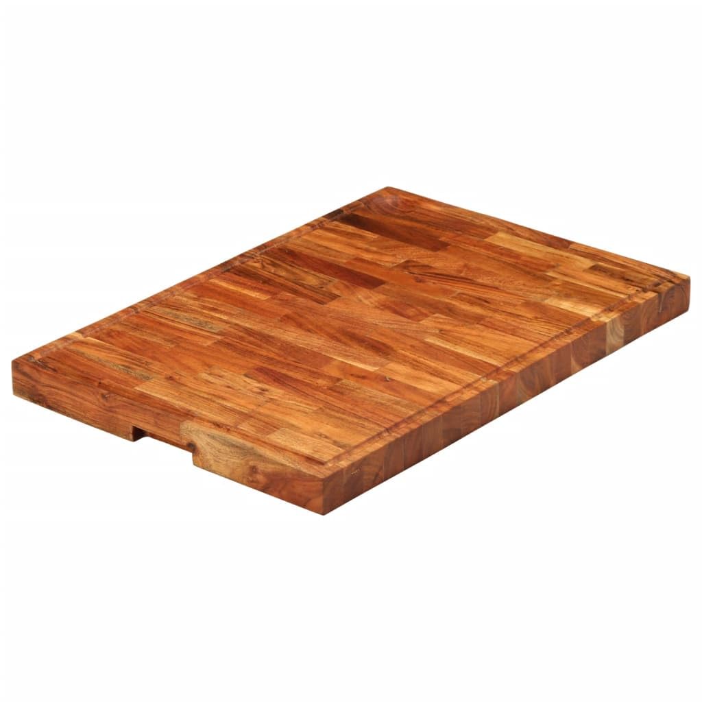 INLIFE Schneidebrett 60x42x4 cm Massivholz Akazie,Heim & Garten,Küche & Esszimmer,Küchenhelfer & -utensilien,Schneidebretter,Braun,9.05 KG,376055