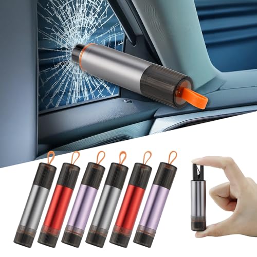 PIFOOG 6 Pack Window Breaker Seatbelt Cutter 2 in 1 Emergency Car...
