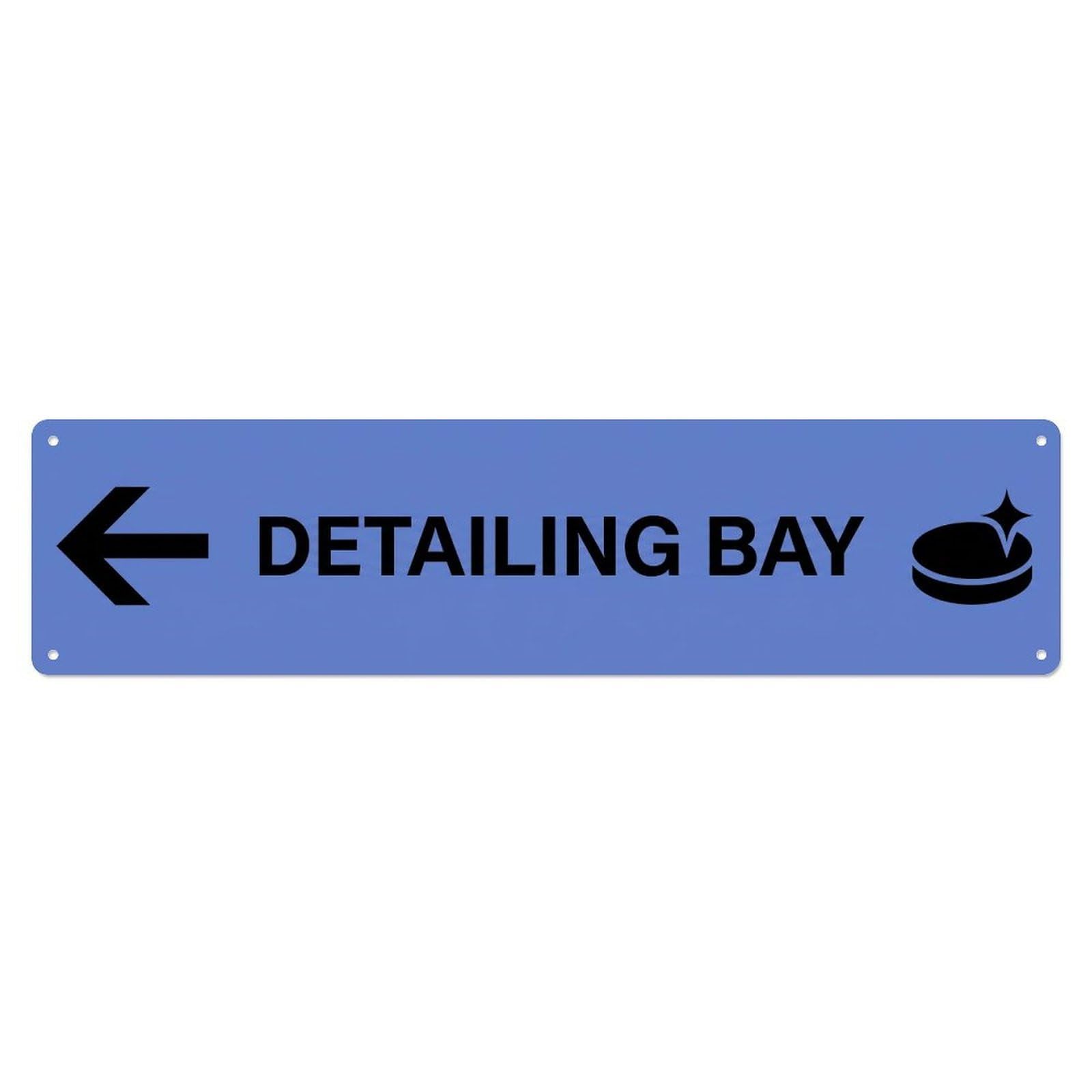 Okahys 4X16inch(10X40cm) Detailing Bay Left Route Metal Tin Sign