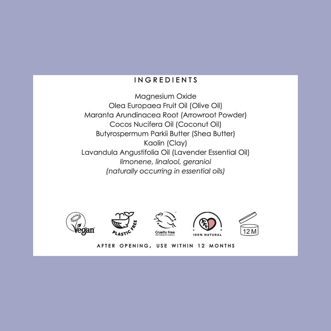 The Natural Deodorant Co, Gentle Deodorant Cream Lavender 55g, Aluminium Free, Plastic Free, Sensitive Skin