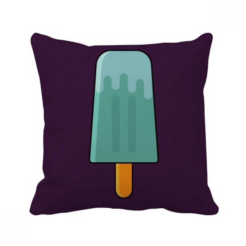 Coussin bleu et vert à motif popsicle carré 40x40 cm pour déco canapé salon