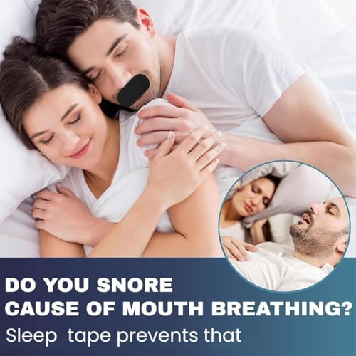 Image of 30 Pcs (2 Pack) Sleep Strips Mouth Tape | Snore Reduction & Better Sleep | Strips for Breathing | Hypoallergenic Adhesive Mouth Stickers for Kids & Adults