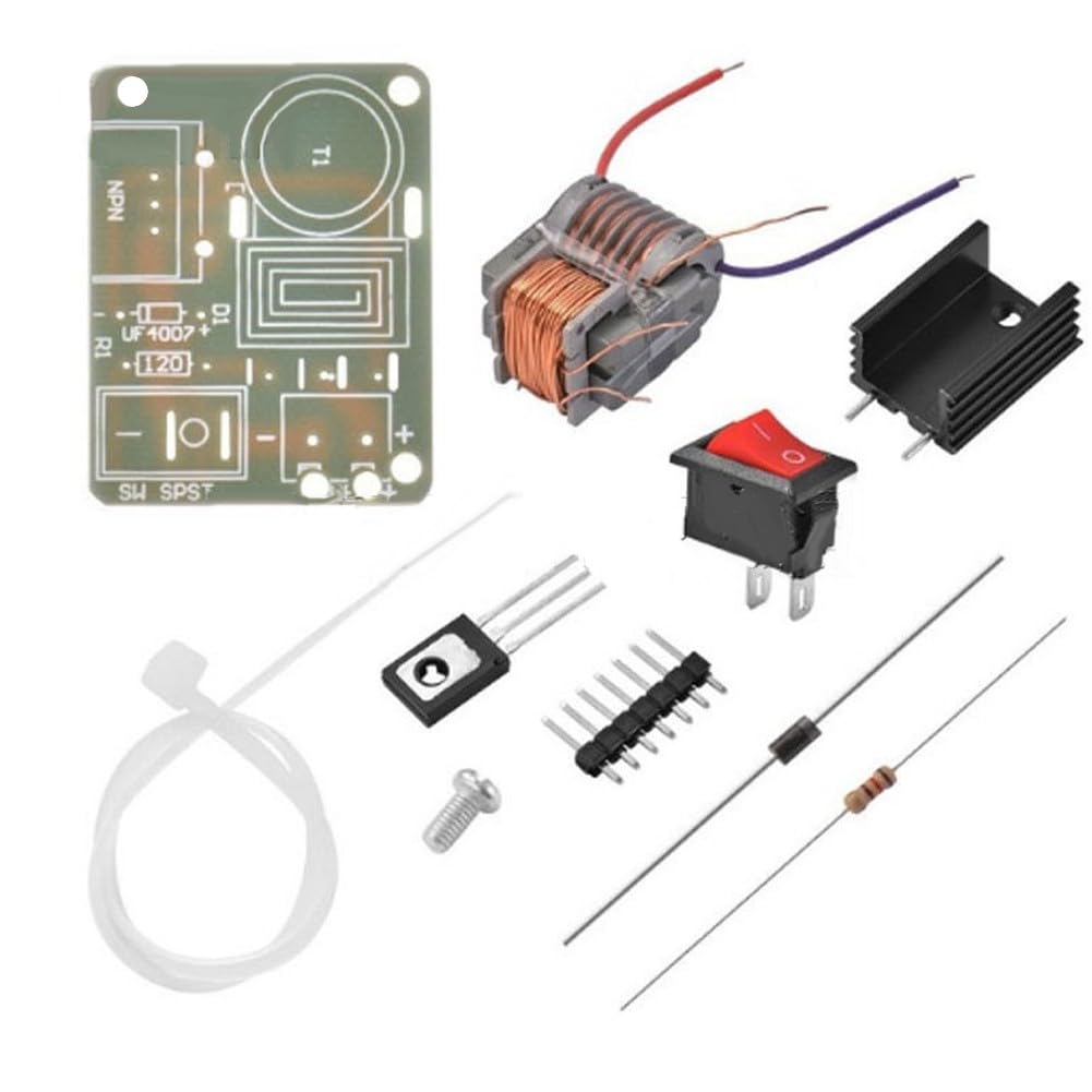 15 Kv High-Frequency Ignition Generator Set for DIY Plasma Igniter Battery-Powered Inverter Transformer (27×16×21 mm) – for Science Experiments Negative Ion Generators Educational Kits(B)