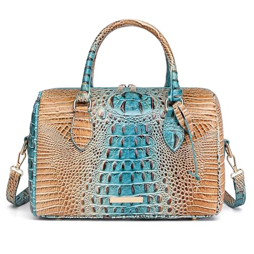 Image of Makcr Joacbv Top-Handle Crocodile Purses For Women Crossbody Leather Bags Trendy Large Capacity Tote with Shoulder Strap