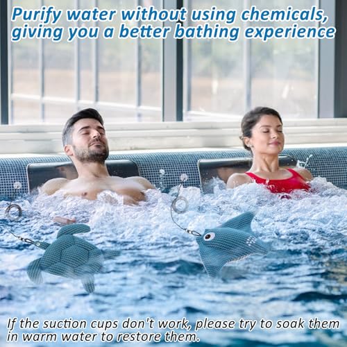Sibosen 2 Pack Hot Tub Scum Absorber, 2025 Upgrade Reusable Scum Turtle and Devilfish Hot Tub Absorber Accessories Hot Tub Sponge for Spa & Pool Cleaner, Hot Tub Oil Absorbing Keeps Water Clean - Thumbnail 5