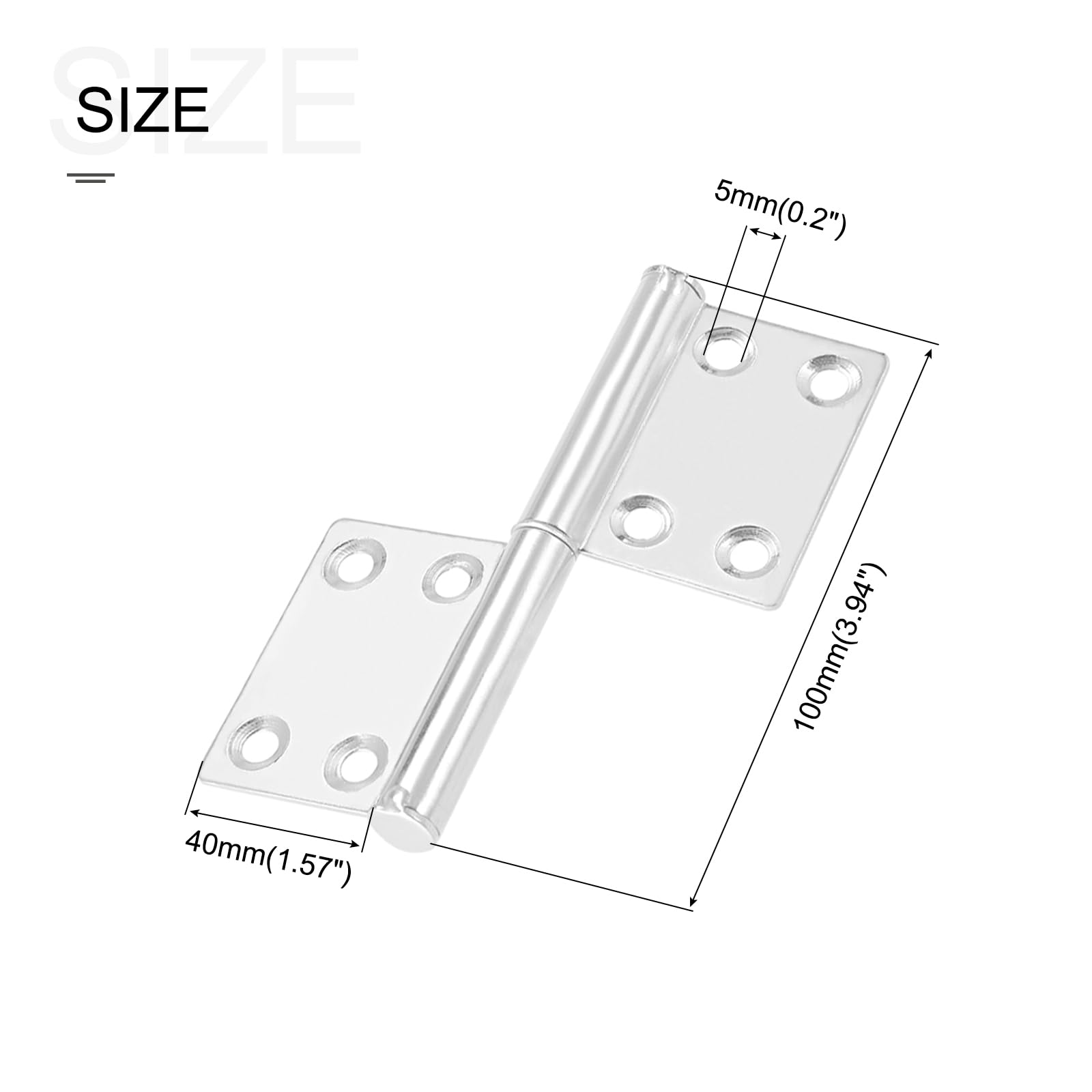 METALLIXITY Retro Hinges (4'') 2Pcs, Stainless Steel Door Flag Hinges - for Door Window, DIY Projects - Image 2
