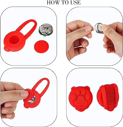 Yizhet 5 Stück Silikon Hunde Leuchtanhänger 3 Modis Licht Hund Clip On Scheinwerfer Blinker Wasserdicht Haustier Sicherheit Nacht Laufende Lichter