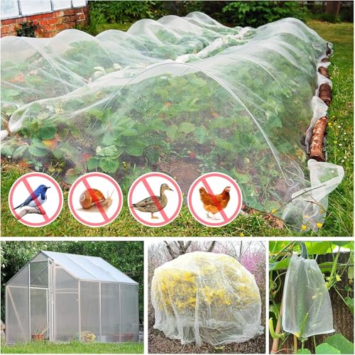 2 Pcs Mosquito Net for Patio - 10Ft x 13Ft for Each Garden Mesh Screen Barrier, Super Dense Patio Netting for Balcony Porch Protecting Your Skin Plants Vegetables, White